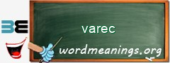 WordMeaning blackboard for varec